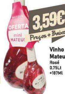 Vinho rosé mateus