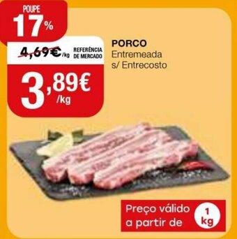 Porco Entremeada s/Entrecosto 1kg