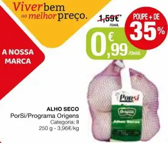 Alho Seco PorSi/ Program Origens 250g