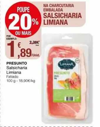Intermarché Presunto Salsicharia Limiana Fatiado 100g promoção
