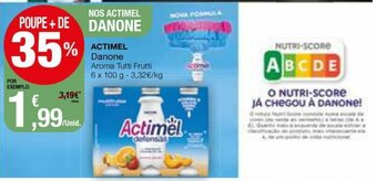 Intermarché Actimel Danone 6x100g promoção