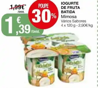 Iogurte de Fruta Batida Mimosa 4x 120g