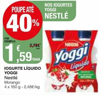Intermarché Iogurte Líquido Yoggi Nestlé 4x160g promoção