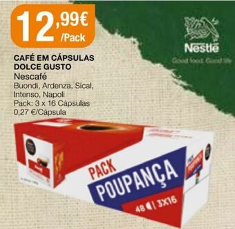 Café em Cápsulas Dolce Gusto Nescafé 3 x 16 Cápsulas