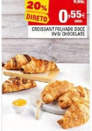 Continente Croissant Folhado Doce Ovo/Chocolate promoção