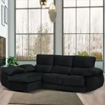 Homy Casa Sofá com chaise longue blacky promoção