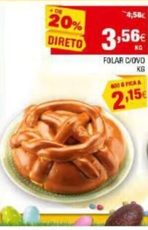 Continente Folar C/Ovo promoção