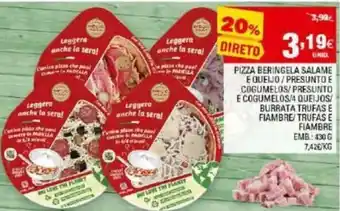 Continente Pizza Beringelas Salame 430g promoção
