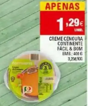 Continente Creme Cenoura Continente Fàcil&Bom 400g promoção