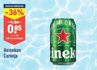 ALDI Lata de cerveja heineken promoção