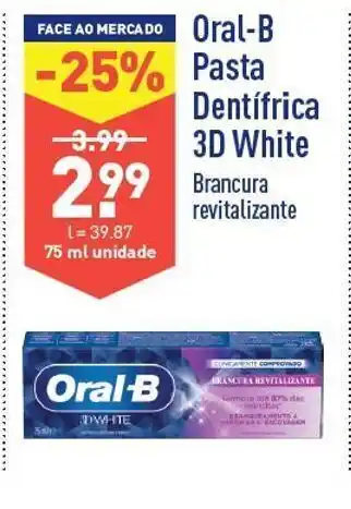ALDI Pasta de dentes oral-b promoção
