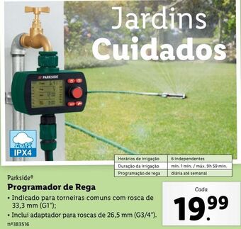 Lidl Programador de irrigação parkside promoção