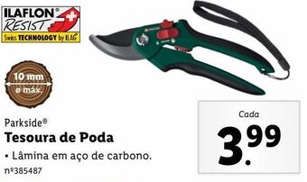 Lidl Tesoura de poda curvada parkside promoção