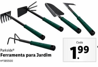 Lidl Ferramentas de jardim parkside promoção