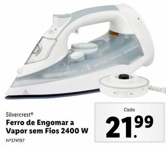 Lidl Ferro de engomar silvercrest promoção