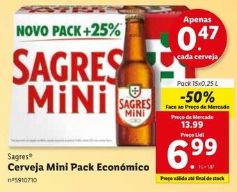 Lidl Cerveja sagres mini promoção