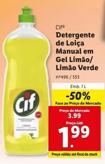Lidl Detergente cif promoção