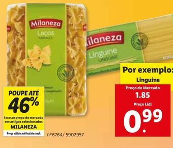 Lidl Macarrão milaneza promoção
