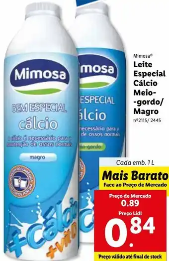 Leite enriquecido mimosa