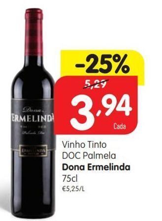 Vinho tinto dona ermelinda