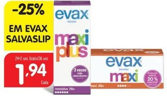 Minipreço Absorvente evax promoção