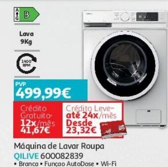 Auchan Máquina lavar roupa qilive:branca promoção