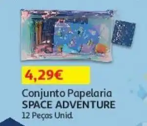 Auchan Conjunto papelaria:space adventur 12pçs promoção