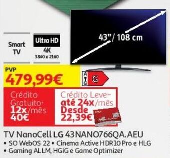 Tv nanocell lg 43nano766qa.aeu