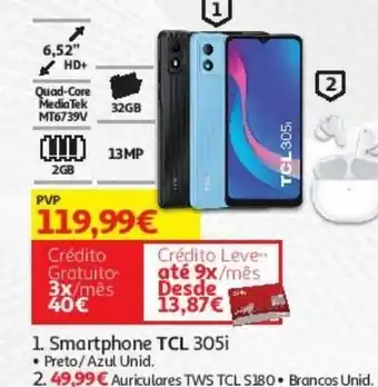Auchan Smartphone tcl 305i 32gb promoção