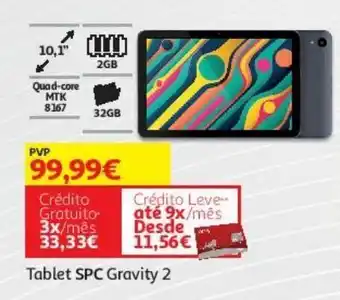 Tablet spc:preto 10" 2/32 gravity 2 gen
