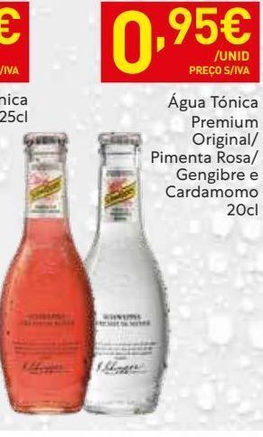 Recheio Água tônica schweppes promoção