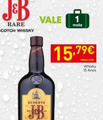 Recheio Uísque j&b promoção