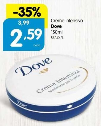 Minipreço Creme hidratante dove promoção