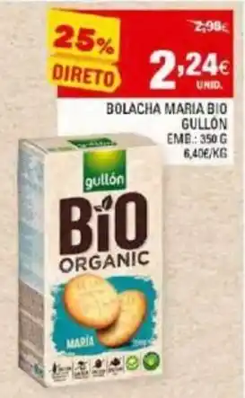 Continente Bolacha Maria Bio Gullon 350g promoção