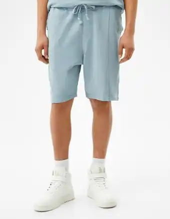 Bershka Calções bermuda felpa efeito lavado promoção