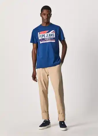 Pepe Jeans T-shirt bandeira e logo adelard promoção