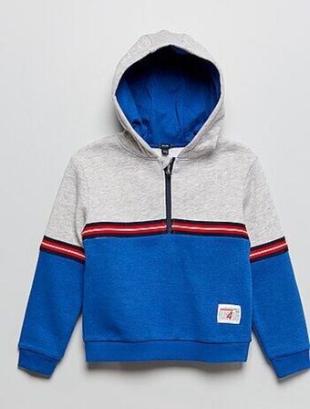 Kiabi Sweatshirt com gola com fecho com capuz promoção