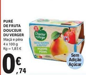 E.Leclerc Puré de frutas promoção