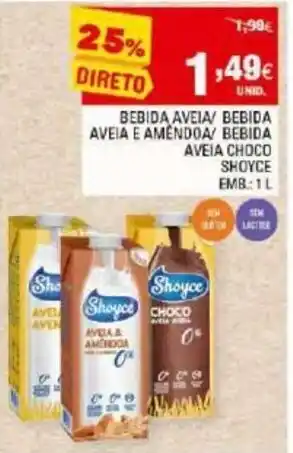 Continente Bebida Aveia/Bebida Aveia e Amêndoa/Bebida Aveia Choco Shoyce 1L promoção