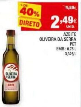 Continente Azeite Oliveira da Serra 0,75L promoção