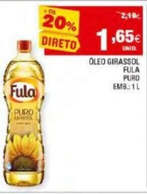 Continente Óleo Girassol Fula Puro 1L promoção