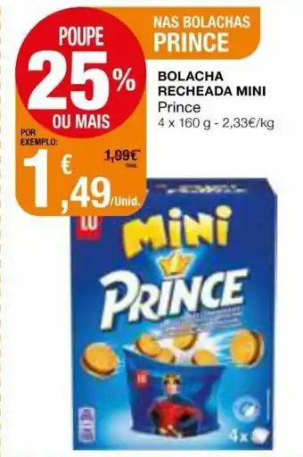 Intermarché Bolacha Recheada Mini Prince 4x160g promoção