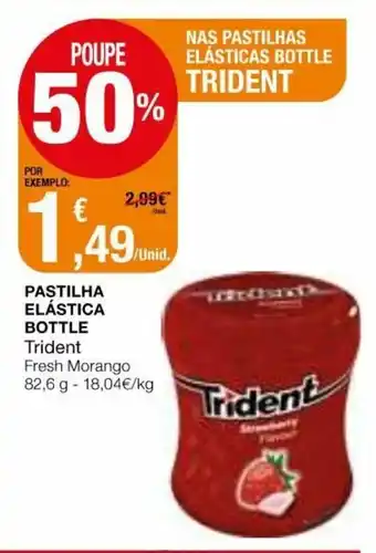 Pastilha Elástica Bottle Trident 82,6g