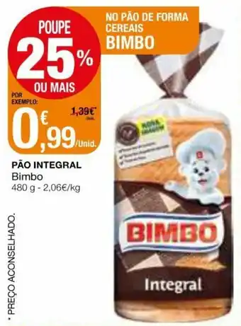 Intermarché Pão Integral Bimbo 480g promoção