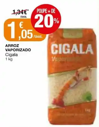 Intermarché Arroz Vaporizado Cigala 1kg promoção