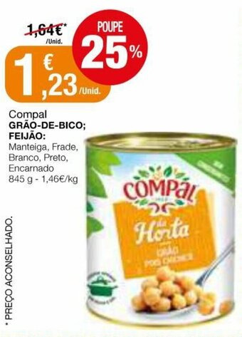 Compal Grão-de-Bico Feijão 845g