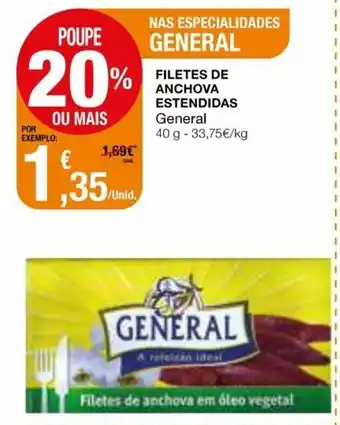 Intermarché Filetes Anchova Estendidas General 40g promoção