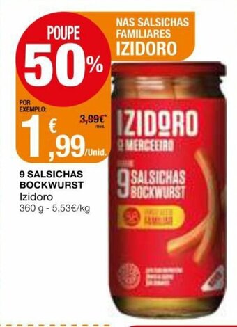 Intermarché 9 Salsichas Bockwurst Izidoro 360g promoção