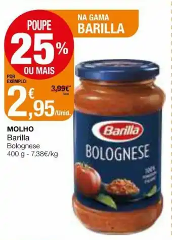Intermarché Molho Barilla Bolognese 400g promoção