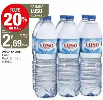 Intermarché Água C/Gás Luso 6 x 1,5L promoção